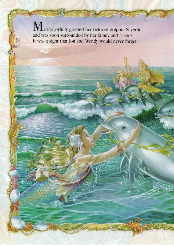 Shirley Barber Mermaids Print: Vintage Sea Creatures Art