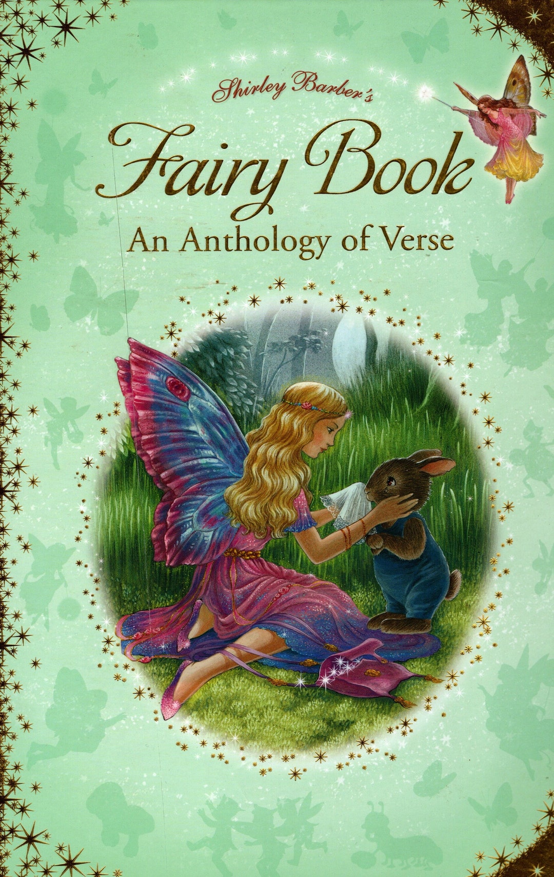 Shirley Barber Original Vintage Fairy Verses BOOK COVER Fairyland Elves Mermaids Waterbabies