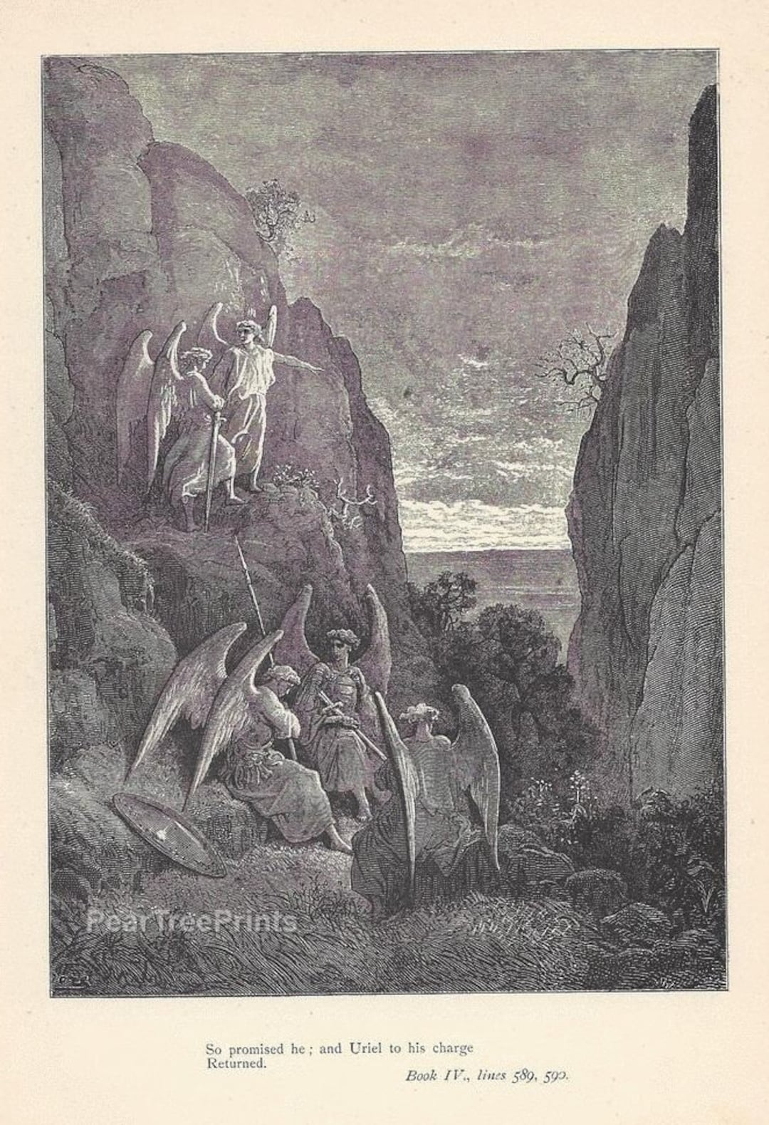 Gustave Doré Paradise Lost Print: 1894 Antique Book Plate - Etsy