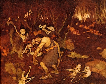 Edmund Dulac 'The Tempest' Vintage Art Print: Shakespeare Fairy Tale