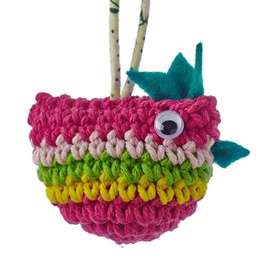 Porte-clés poulet au crochet cadeau de Pâques leon by bers Porte-clés poulet 50% de réduction sur chaque supplémentaire !
