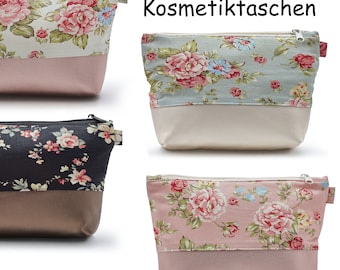 KosmetikTasche Blumen Schminktasche Kulturtasche Makeup