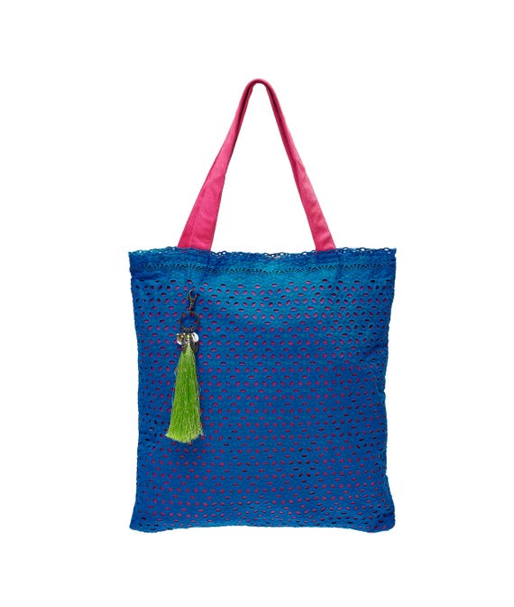 LEON's "The Beautiful Bag" Shopping Bag Bucket Bag Fabric Bag Shopper Tote Bag Cotton Zipper Inner Pockets Velour Handles