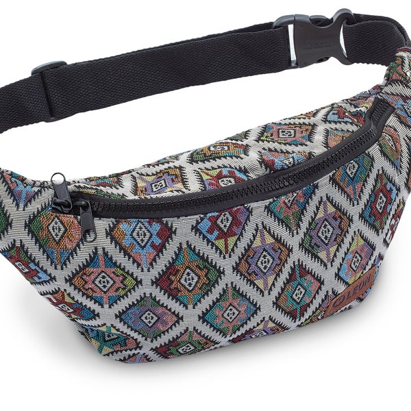 Leon Gürteltasche Bauchtasche Hüfttasche 100% Baumwolle Fanny pack Hip Bag Umhängetasche Hippie & Kord