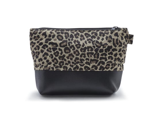 Cosmetic bag with floral design, makeup bag, toiletry bag