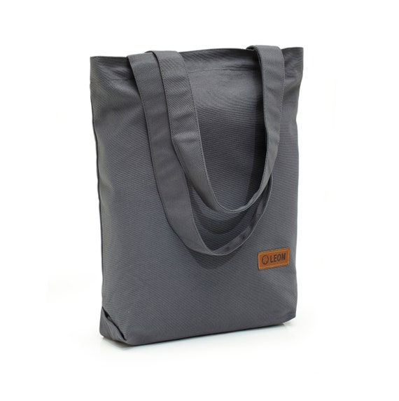 LEON Shopping Bag, Drawstring Bag, Fabric Bag, Shopper Tote Bag, 100% Cotton