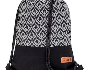 LEON by Bers, bolso de gimnasio, mochila, bolsa de día, bolsa de gimnasio de algodón BOHOSW