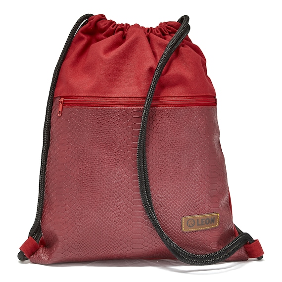 LEON by Bers bag women's gym bag backpack daypack made of cotton gym bag width approx. 34 cm height approx. 45 cm