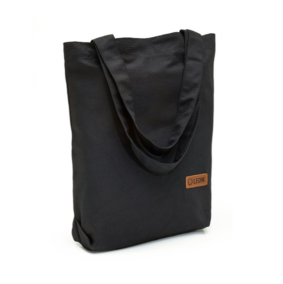 LEON Shopping Bag, Drawstring Bag, Fabric Bag, Shopper Tote Bag, 100% Cotton
