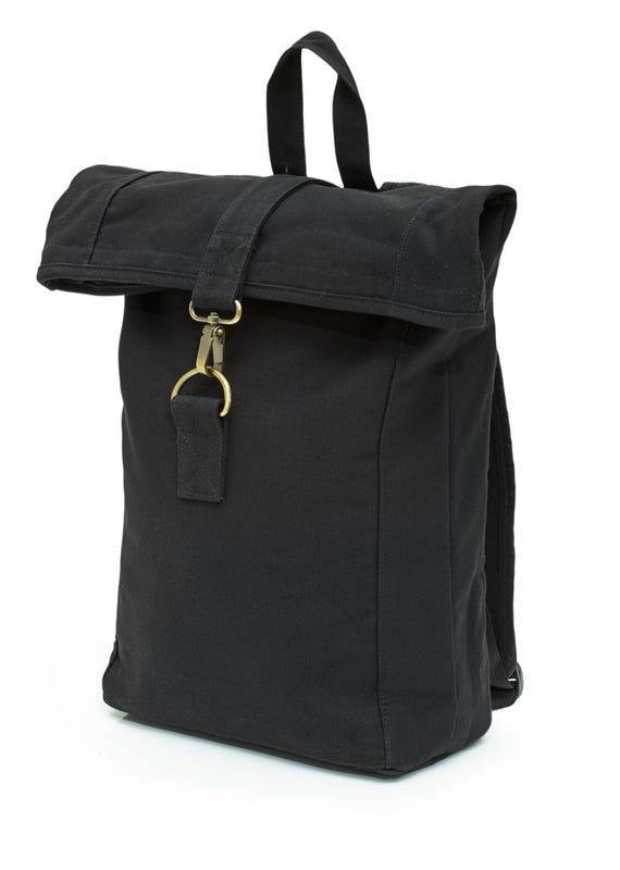 Colorful, exclusive Leon Rolltop By Bers backpack, cotton genuine canvas sailcloth, laptop travel backpack, sports, travel, cycling, university, school