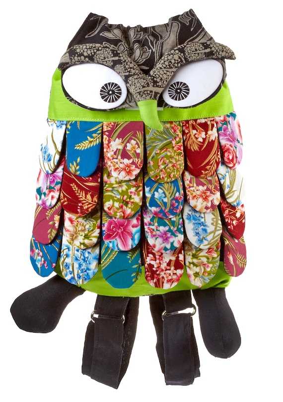 Leon owl bag children's bag red shoulder bag kindergarten bag owl eagle owl