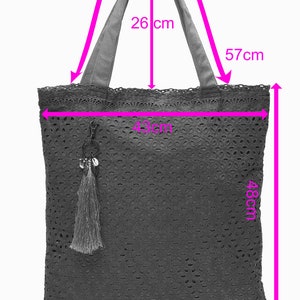 LEONs Die Schöne Tasche Einkaufstasche Beuteltasche Stofftasche Shopper Tote Bag Baumwolle Reißverschluss Innentaschen Velour Henkel Bild 10