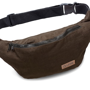 Sac ceinture Leon, sac banane, sac hanche, 100 % coton, sac banane, sac hanche, sac à bandoulière, hippie & cordon
