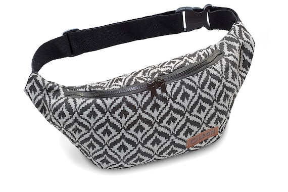 Leon Belt Bag Bum Bag Hip Bag 100% Cotton Fanny pack Hip Bag Shoulder Bag Bumbag Lotus Design
