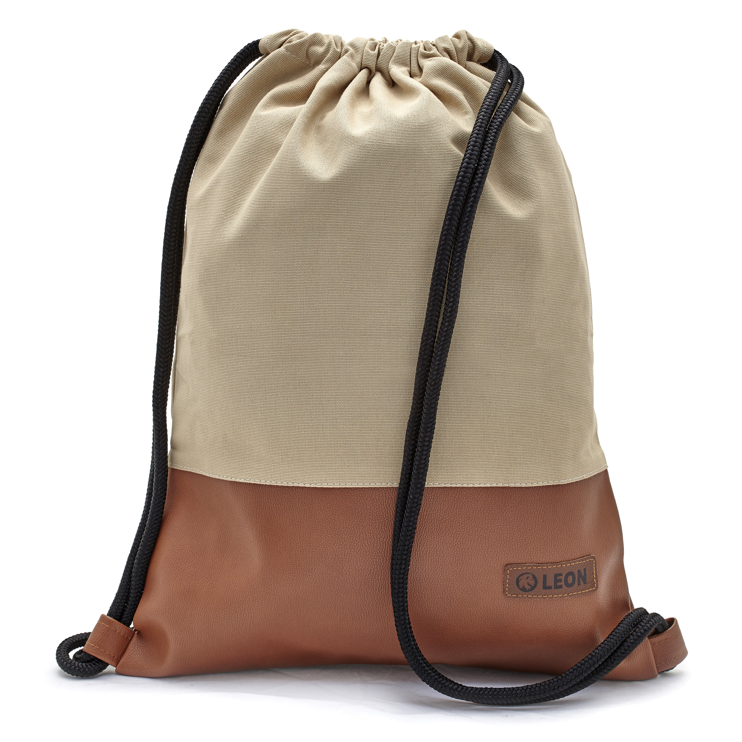 Download LEON by Bers bag gym bag backpack sports bag cotton gymbag ...