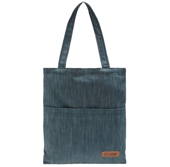 Shopping bag, fabric bag, shopper, tote bag, cotton denim