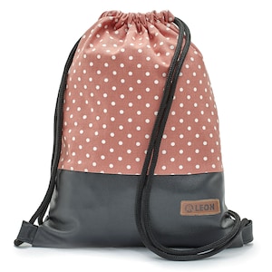 B-WARE 60% off! LEON Turnbeutel bag women's gym bag backpack sports bag Baumwolle cotton gym bag
