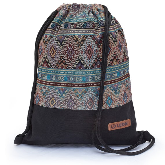 B-STOCK 60% off! LEON drawstring bag, women's gym bag, backpack, sports bag, cotton gym bag