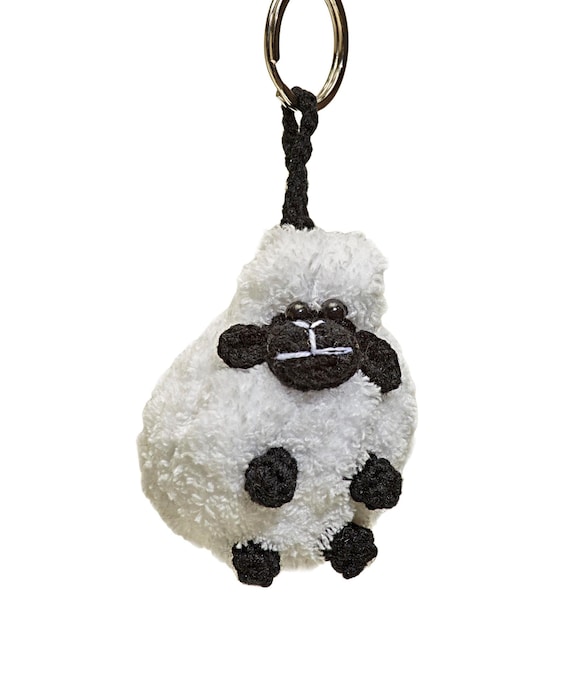 Crochet keychain sheep frog bear cow Crochet frog with lifebuoy keychain