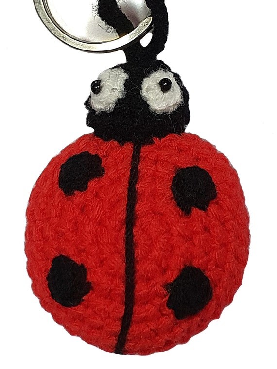 Ladybug crochet keychain ladybug lucky charm