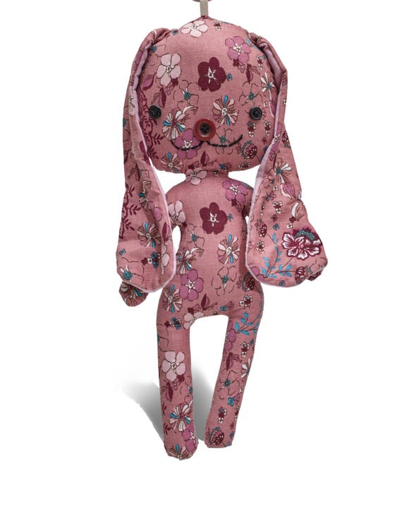 Cuddly bunny, cuddly bear, sweet bunny to snuggle, 35 cm tall