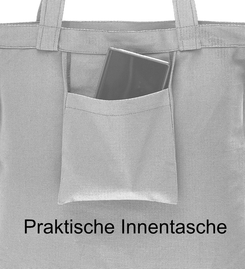 LEON Einkaufstasche Beuteltasche Stofftasche Shopper Tote Bag Baumwolle Innentasche Außentasche 4 Designs Bild 8