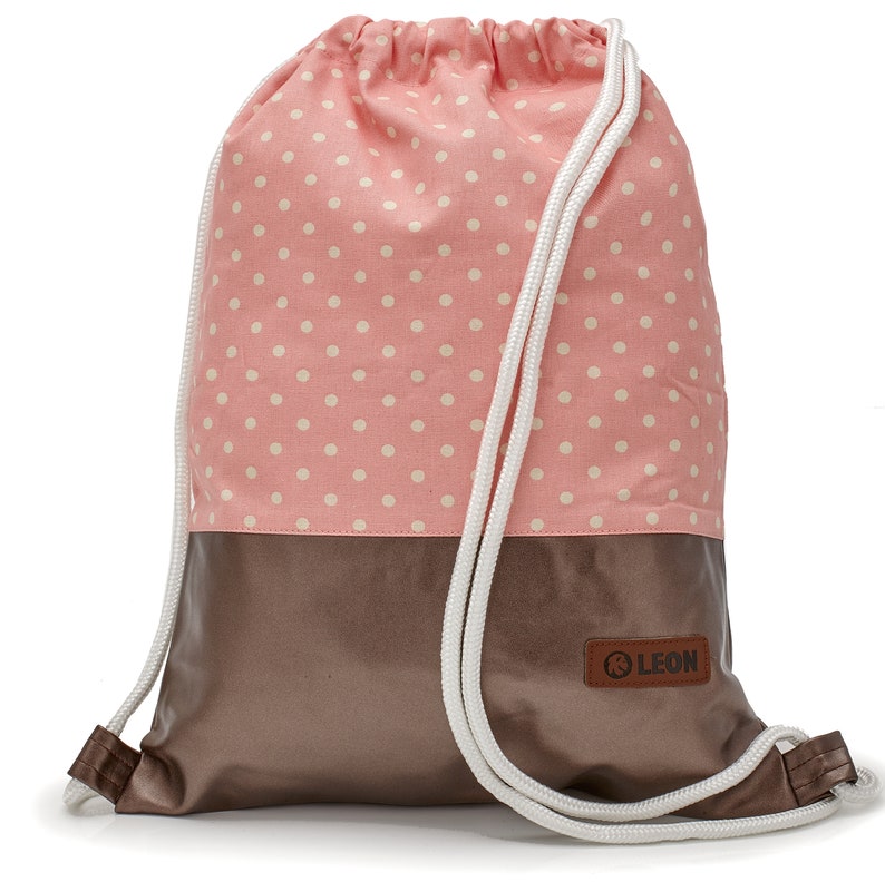 B-WARE 60% off LEON Turnbeutel bag women's gym bag backpack sports bag Baumwolle cotton gym bag Bware_Rosakupfer