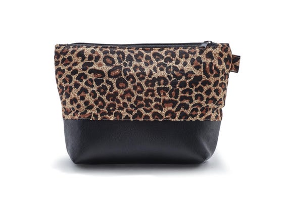 Cosmetic bag with floral design, makeup bag, toiletry bag