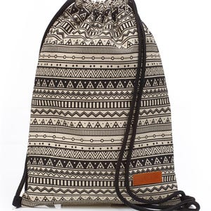 B-WARE 60% off! LEON Tasche Damen Turnbeutel Rucksack Tagesrucksack Baumwolle  gym bag