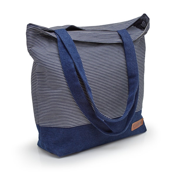 LEON shopping bag bucket bag fabric bag shopper tote bag cotton inner pocket outer pocket 6 designs