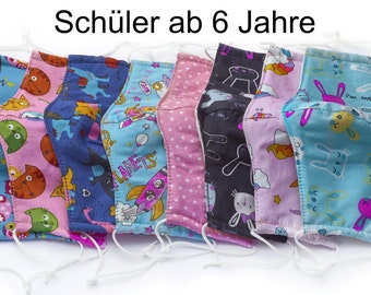 KAUF 1 NIMM 2 !! Leon SCHÜLER  Maske Mundschutz waschbare Behelfsmaske Alltagsmaske Gesichtsmaske Kinder 7-13 Oeko-tex® Standard 100