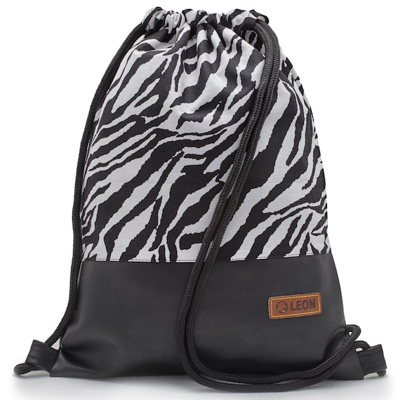 B-STOCK 60% off! LEON Women's Bag Drawstring Backpack Daypack Cotton gym bag