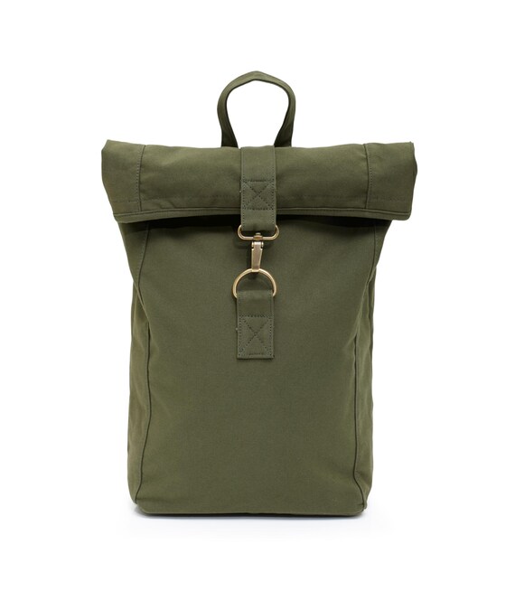 Colorful, exclusive Leon Rolltop By Bers backpack, cotton genuine canvas sailcloth, laptop travel backpack, sports, travel, cycling, university, school