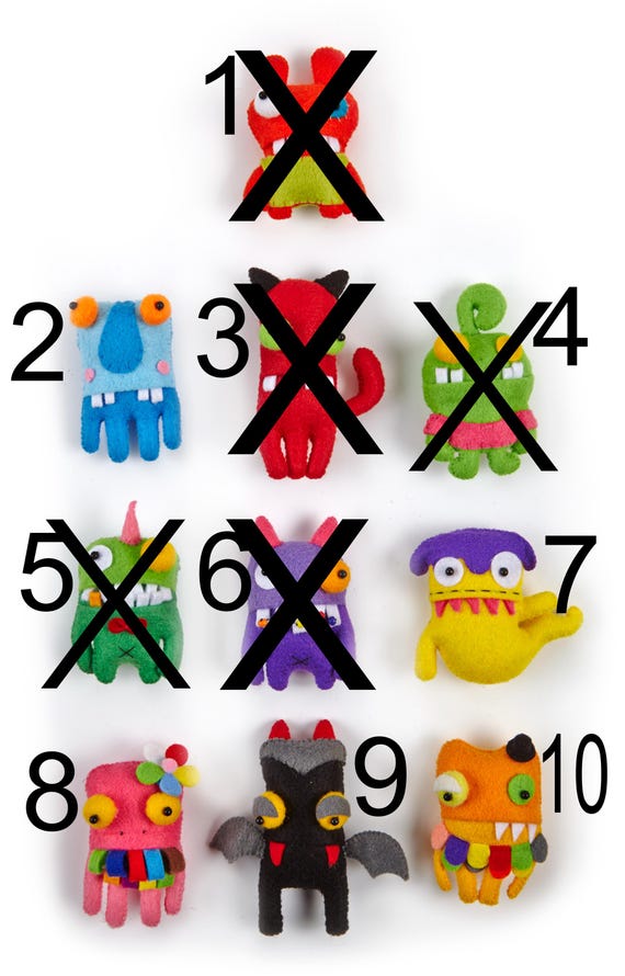 3 Leon Felt Magnets Monster Fridge Magnets Notes for Children and the Young at Heart