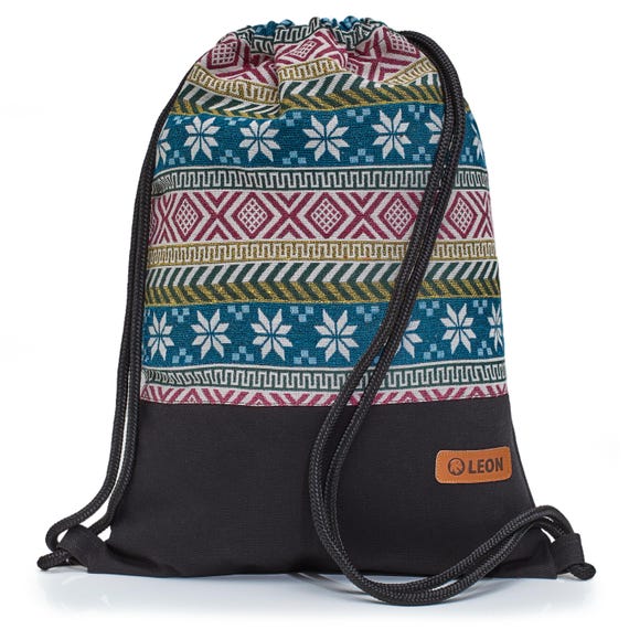 LEON by Bers bag gym bag backpack daypack cotton gym bag BOHOSW011