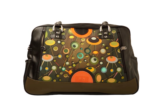 LEON by Bers 70s Up Weekender weekend bag sports bag ladies men bag small travel bag 100% cotton design7860