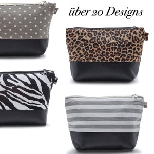 LEON by Bers  KosmetikTasche MIX & modern Design Schminktasche Kulturtasche Baumwolle  Makeup Bag