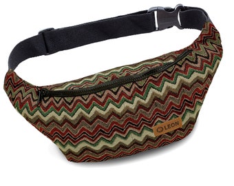 Leon Gürteltasche Bauchtasche Hüfttasche 100% Baumwolle Fanny pack Hip Bag Umhängetasche