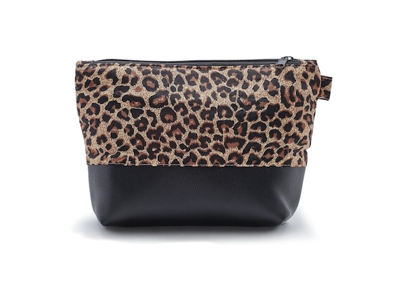 Cosmetic bag with floral design, makeup bag, toiletry bag