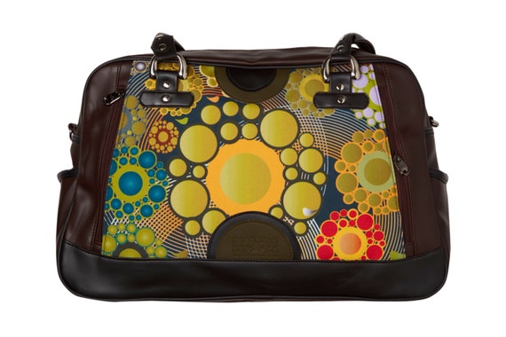 LEON by Bers 70s Up Weekender weekend bag sports bag ladies men bag small travel bag 100% cotton design7848