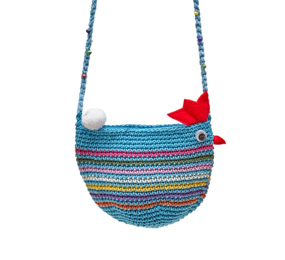 Chicken Easter children's bag, colorful crocheted shoulder bag, kindergarten bag