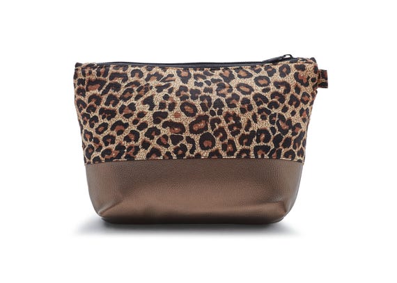Cosmetic bag with floral design, makeup bag, toiletry bag