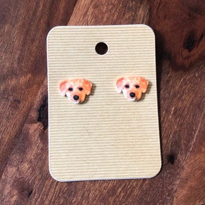 Custom Pet Earrings Cat Dog Earrings Made from Your Photo Dog Mom Cat Mom Fur Baby Stud Earrings Custom Jewelry Custom Accessories Gift Idea