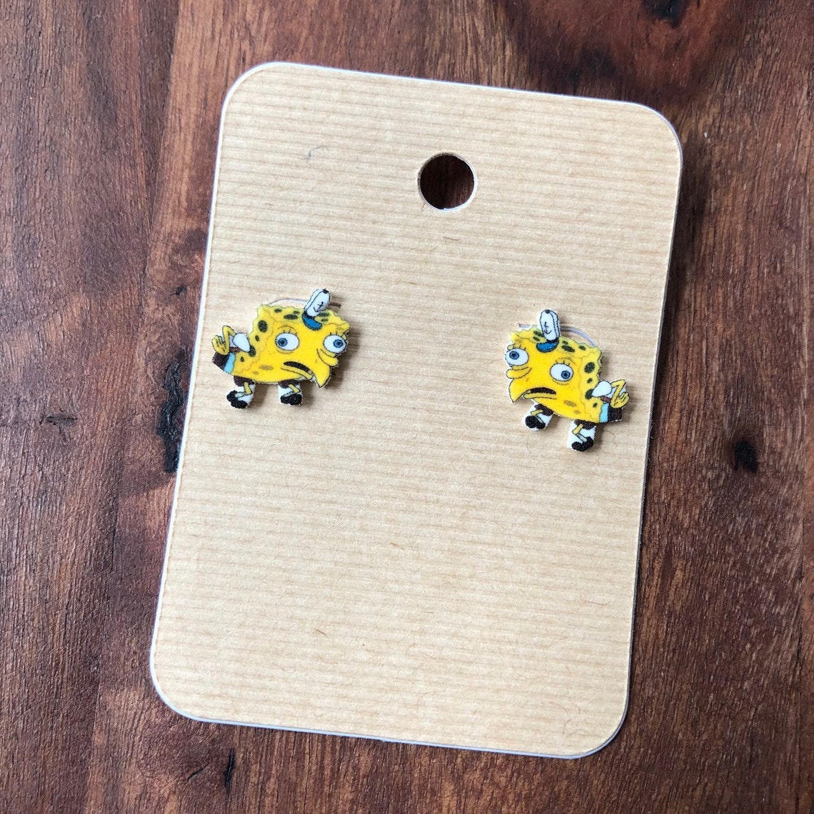 Spongebob Meme Earrings Memes Earrings Meme Jewelry BFF Etsy