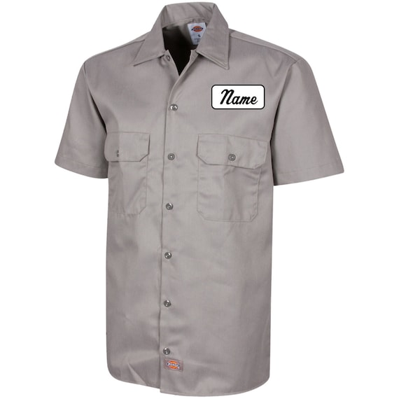 Custom Name Tag Mechanic Work Shirt Dickies Men's Short - Etsy