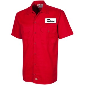 Custom Name Tag Mechanic Work Shirt, Dickies Men's Short Sleeve ...