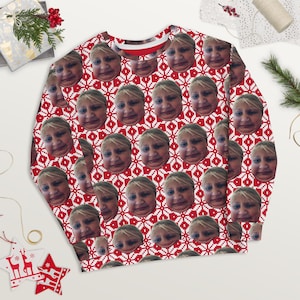 Custom Ugly Christmas Unisex Sweatshirt, Personalized Ugly Christmas Sweater