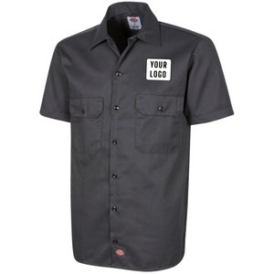 Custom Short Sleeve Workshirt, Personalized Mechanic Shirt, Custom Printed Button-Up Shirt