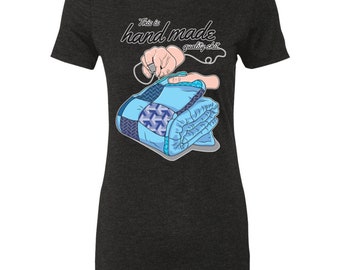 T-shirt de courtepointe drôle pour femmes pour elle, quilter et cadeau de couture pour grand-mère, drôle de chemise de mème de courtepointe
