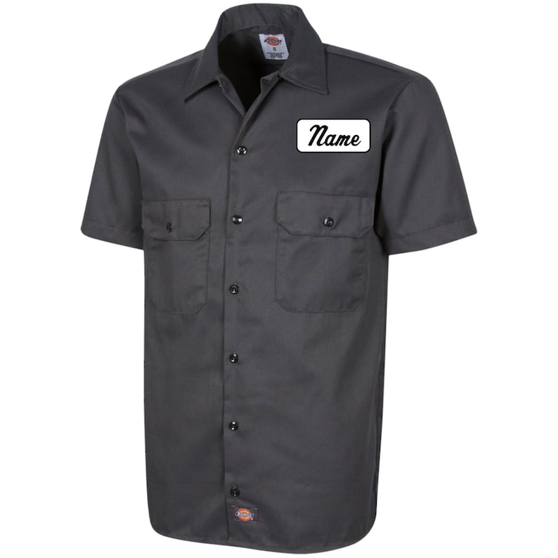 Custom Name Tag Mechanic Work Shirt Dickies Men's Short - Etsy